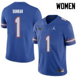 Women's Florida Gators #1 Quinton Dunbar NCAA Jordan Brand Royal Authentic Stitched College Football Jersey NHS8462YW